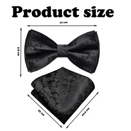 JNGTKL Bow Ties For Men, 2 Stylish And Exquisite Bow Tie, Uniquely Designed Black Bow Tie, Suitable For Adding Detail And Taste To The Overall Dress, Increasing The Sense Of Layer ﻿