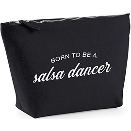 Hippowarehouse Born to be a salsa dancer printed make up cosmetic wash bag 18x19x9cm