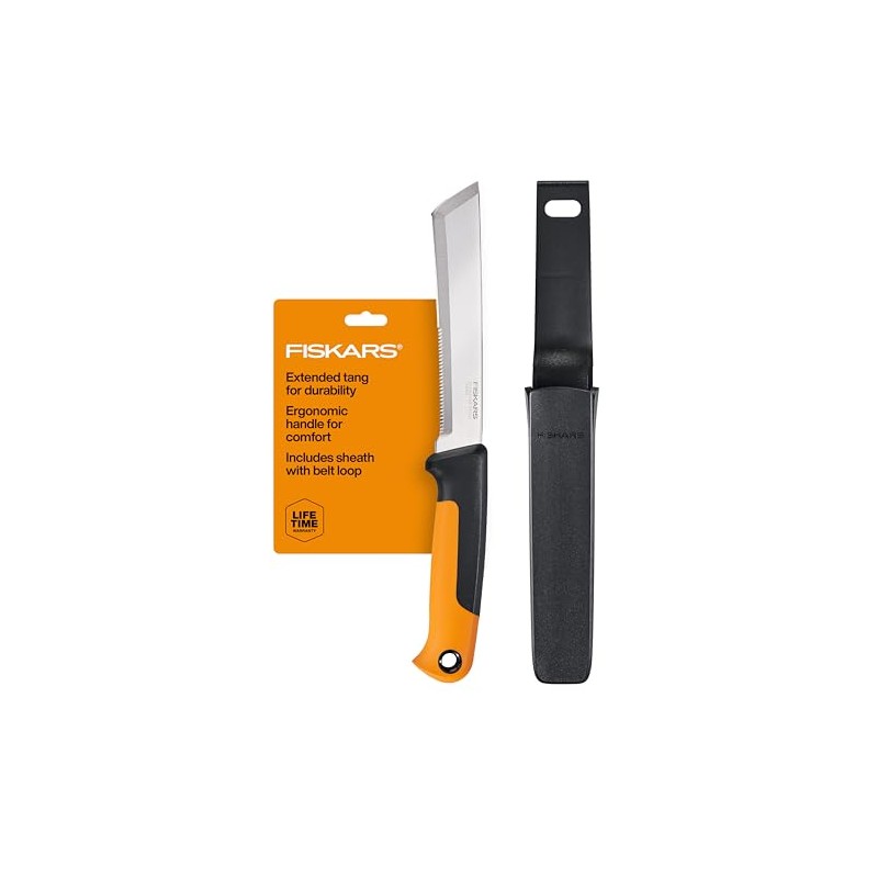 Fiskars - Cuchillo de cosecha con borde dentado, herramienta de