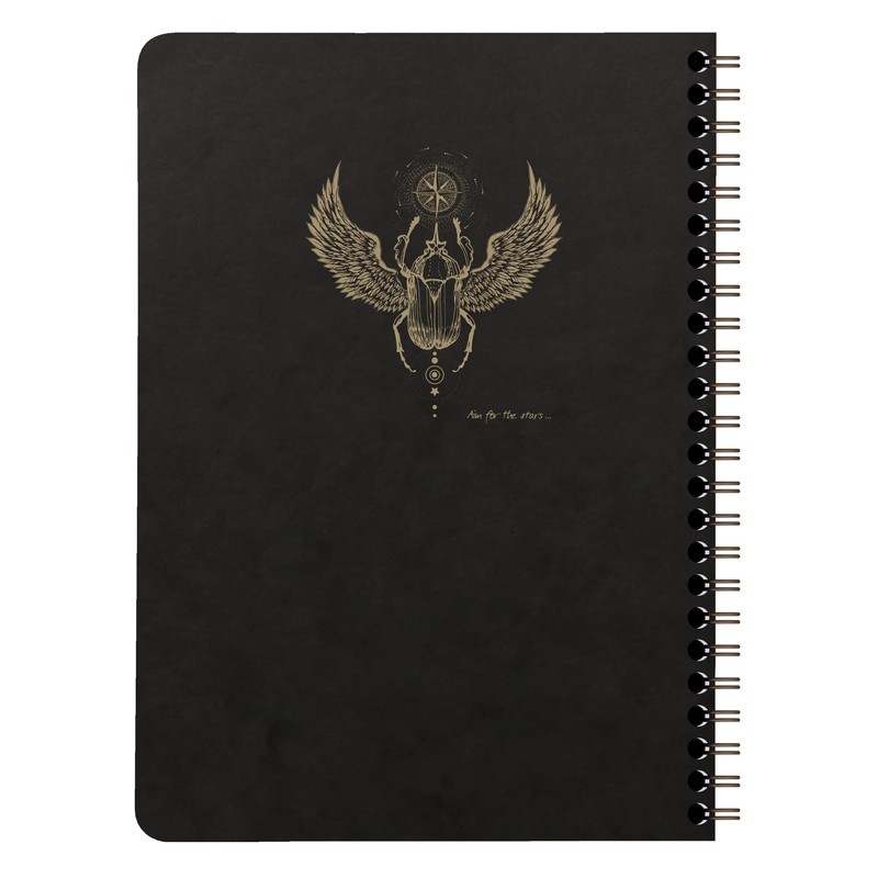 Clairefontaine 102566C Flying Spirit Notebook with Inner Pockets and Spiral