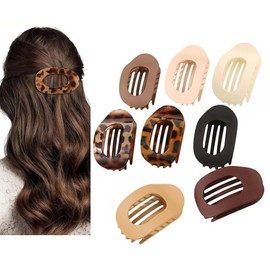 8pcs Plana Pinzas para Cabello, Espléndida Grandes Bonitas Sujeción Fuerte y Antideslizantes Cómodo Curvo Cabello Grueso Accesorios, Mujeres y Niñas Regalos de Cumpleaños
