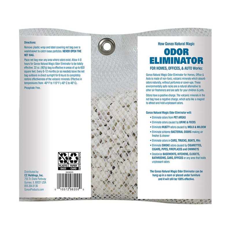 Gonzo Odor Eliminating Rocks for Homes, Includes 6 32oz bags