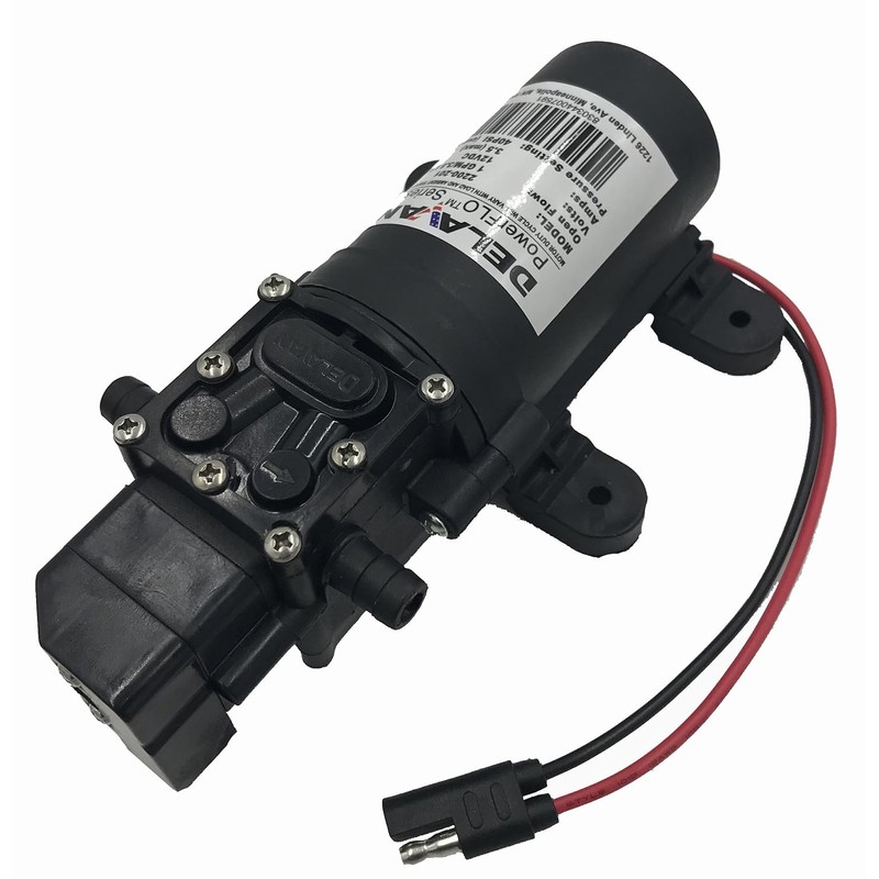 Diaphragm Pump, Polypropylene, Santoprene(R), 12VDC, 1.0 GPM