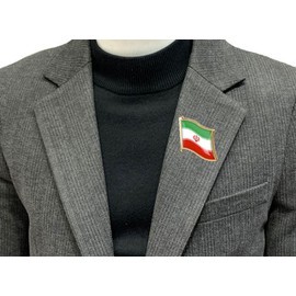vmcoatdu Iran Flag Pin Badge International Travel Brooch Metal Alloy Souvenir Pin for Hat Clothes Backpack (Iran)