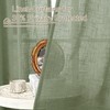 LAMIT Semi Sheer Linen Curtains 45 Inches Long 2 Panels,