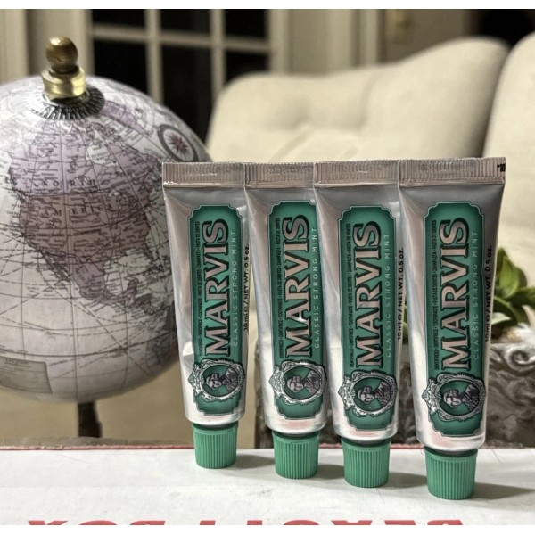 Marvis 4 Marvis Classic Strong Mint Toothpaste Lot 0.5 Oz