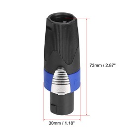 sourcing map SpeakOns Speaker Female Adapter Connectors,4-Pole Speaker Plug Twist Lock,Speakons Compatible,6pcs
