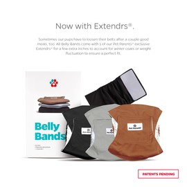 Pet Parents Premium Washable Belly Bands for Male Dogs & Extendrs, (3pack) of Male Dog Diapers & Male Dog Belly Bands, Color: Natural, Size: Small Dog Diapers Male