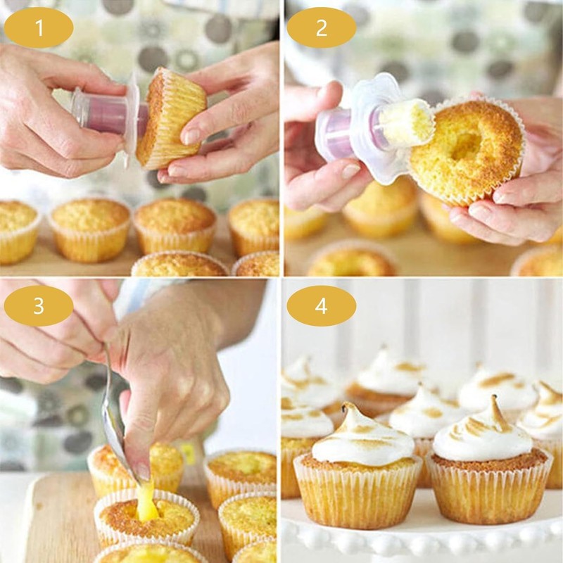 3Pcs Cupcake Corer Tools Mini Pastry Cupcake Core Remover Reusable