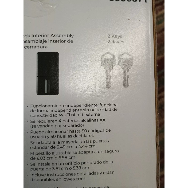 Reliabilt Biometric Fingerprint Keypad Deadbolt 5996571 Matte Black Finish