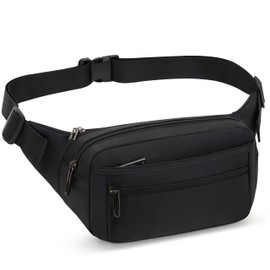 GERIINEER Bumbag Fanny Pack for Women Men Waterproof Waist Pack with 5 Zipped Pockets Bum Waist Bag for Dog Walking Climbing Hiking Travel Outdoor Sport