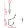 Fuxxer 5 x Antique Coat Hooks, Towel Hooks, Iron Hooks,