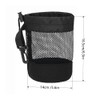 Naisfei 2 Pcs Black Nylon Mesh Drawstring Golf Ball Bags,