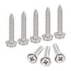 sourcing map Phillips Hex Washer Self Tapping Screws, M4 x