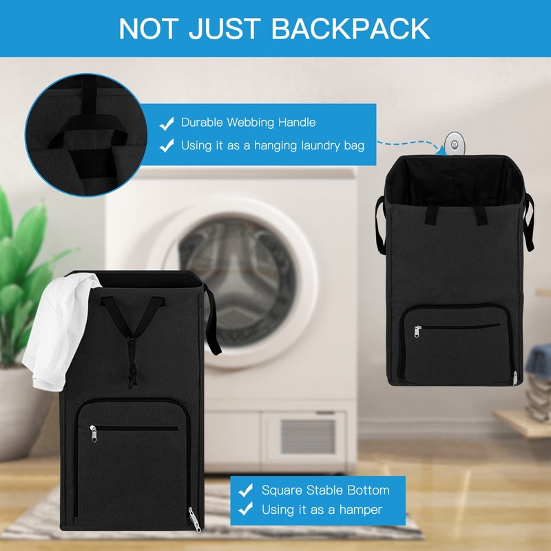 Laundry Backpack Bag, Bukere Extra Large 2 in 1 Laundry