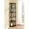 5-Shelf Corner Bookshelf Cappuccino