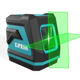 Kiprim Green Laser Level Upgraded LV8 with Enhanced Visibility,Adjustable Brightness,Manual/Self Leveling/Pulse Mode,Batteries and Carrying Pouch Included