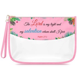 Christian Gifts for Women Christian Makeup Bag for Women Bible Verses Cosmetic Bag Inspirational Baptism Birthday Christmas Gifts for Her Sister Mom Aunt Zipper Travel Pouch Zipper Toiletry Pouch