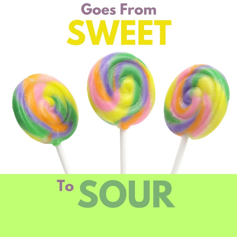 Mini Sour Swirl Lollipops, Individually Wrapped Candy, Party Favors, Bulk