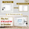TRJ 2 PCS Large Thermostat Lock Box with Key, Clear