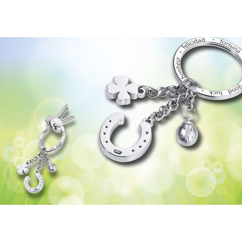 TROIKA Key Ring, Good Luck Bringer Horseshoe TR-KR16-11/CH Key Chain