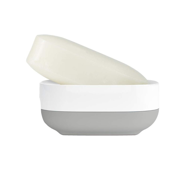 Joseph Joseph Bathroom Slim, Compact, Soap Dish Holder with non-slip