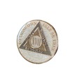17 Year AA Medallion Opulent Pearl Tri-Plate Sobriety Chip
