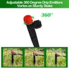 TTioDri Push-to-Fit Drip Irrigation Emitters for 1/4" Drip Irrigation Tubing,