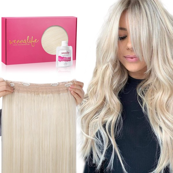 WENNALIFE Wire Hair Extensions (Increase 50% Lifespan) Real Human Hair