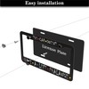Front License Plate Bracket Black and White License Plate Frames