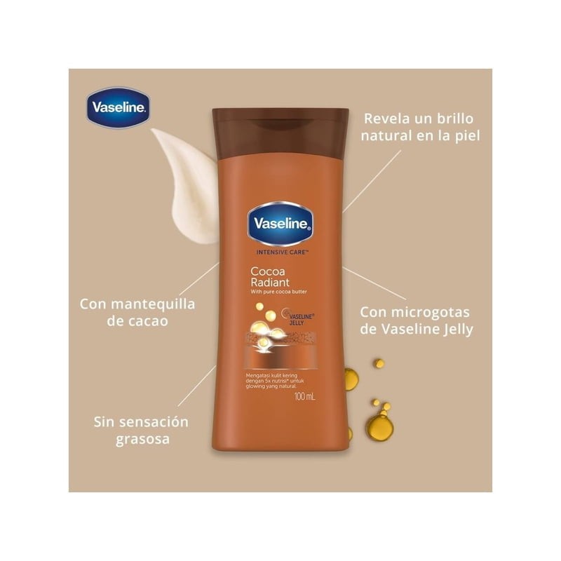 Body Lotion 100ml Vaseline Vaseline Cocoa Radiance