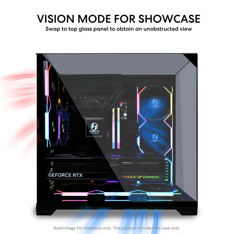 Lian Li O11 Vision Compact Black-Steel-Tempered Glass ATX Mid Tower