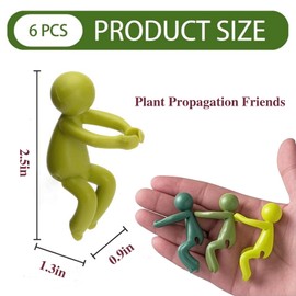 Facune 6Pcs Plant Propagation Buddy, Plant Holder Plant Support for Sprouts, Stems, Shoots, Bud and Cuttings, Vegetable Growth Tool for Plant Propagation Stations & Gardens Pole Sticks (3 Colors)