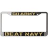 GO ARMY BEAT NAVY USA MADE CHROME LICENSE PLATE FRAME