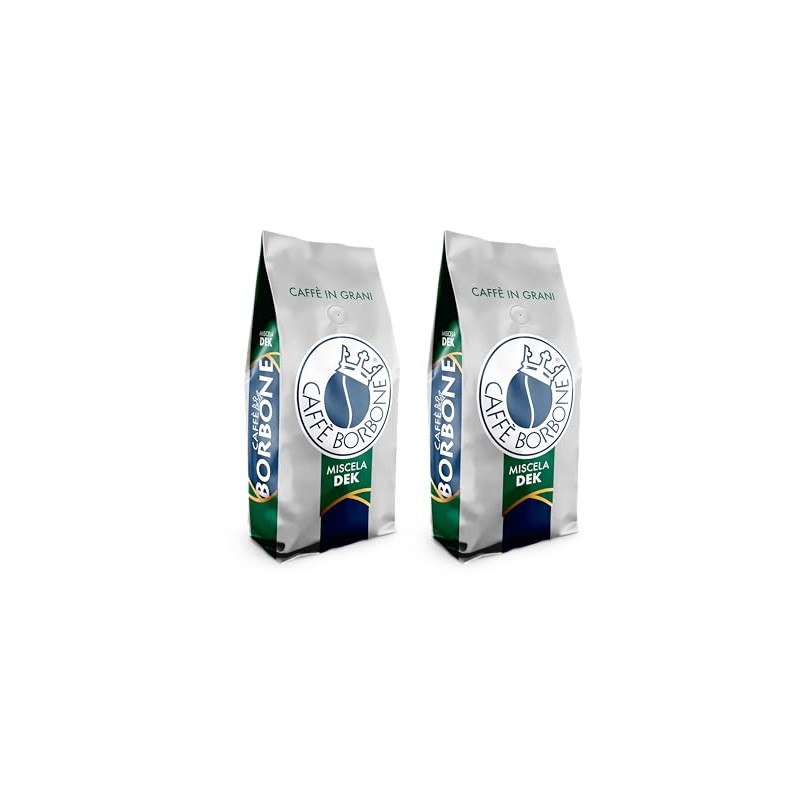 Caffè Borbone Whole Bean Coffee, Medium-Dark Roast DEK Blend, Decaffeinated