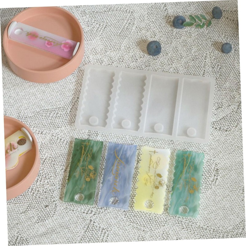 Operitacx Epoxid-gussform 2 Stück Namensschild Silikonformen Für Bastelarbeiten Flexibel