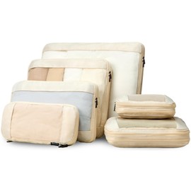 MURISE 6-Piece Compression Packing Cubes, Suitcase Organiser Packing Bags Set for Backpack, Compression Packing Cubes, Travel Organiser for Holidays and Travel, Camping Accessories & Travel Essentials