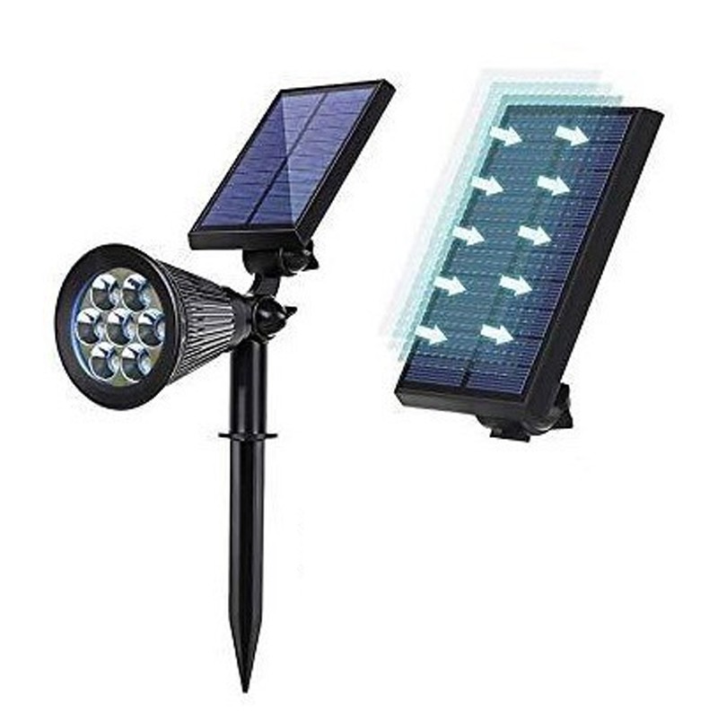 Ground Light Colorful ABS with Double Rotatable Joint Solar Spotlight