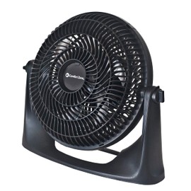 Comfort Zone PowrCurve Floor Fan with Wall-Mounting Capabilities, 9 inch, 3-Speed, 180 Degree Adjustable Tilt, 6 Blades, Ideal for Home, Bedroom & Office (Bracket Included), CZHV101BS