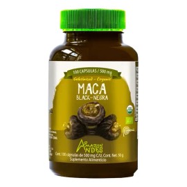 Suplemento Maca Negra Orgánica Premium 100 Cápsulas 500mg