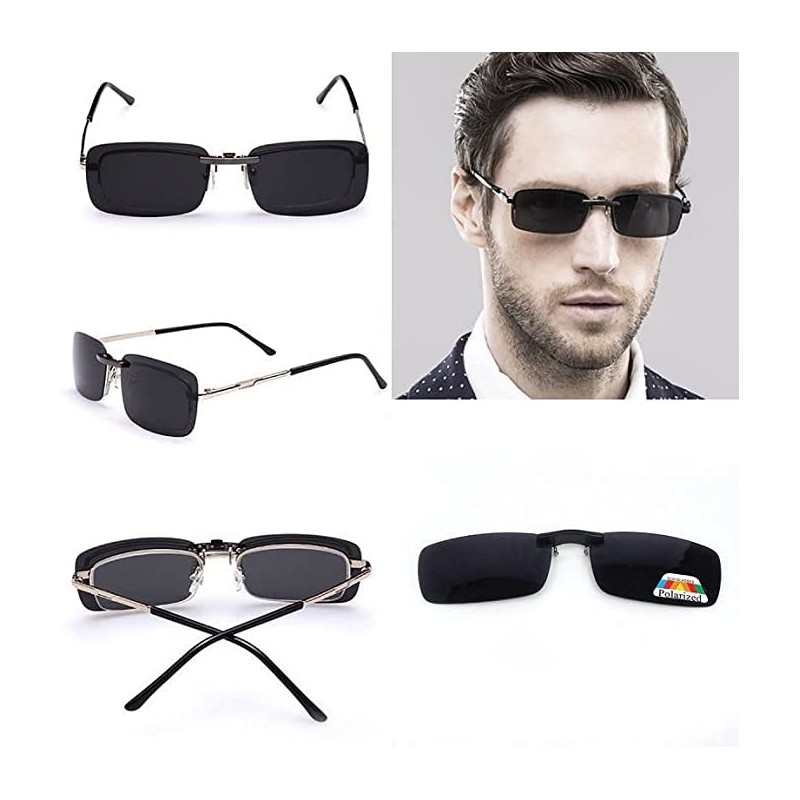 Multibao Beach Brown Polarised Clip On Flip up Style Sunglasses