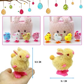 8pcs Easter Egg Prefilled with Wind Up Toys Inside, Easter Egg Fillers, Prefilled Easter Eggs with Wind-Up Jumping Chicks and Bunnies for Easter Basket Stuffers Easter Hunt Party Favors Supplies