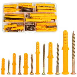 110-Piece Dowel Set, M6 M8 M10 Dowel Set with Screws Wall Dowels and Screws Set for Drywall Plasterboard Plasterboard Plasterboard Fixing in Concrete