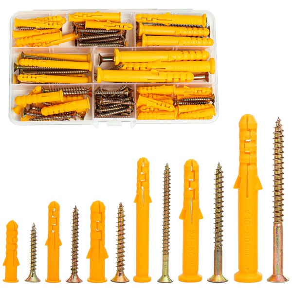110-Piece Dowel Set, M6 M8 M10 Dowel Set with Screws