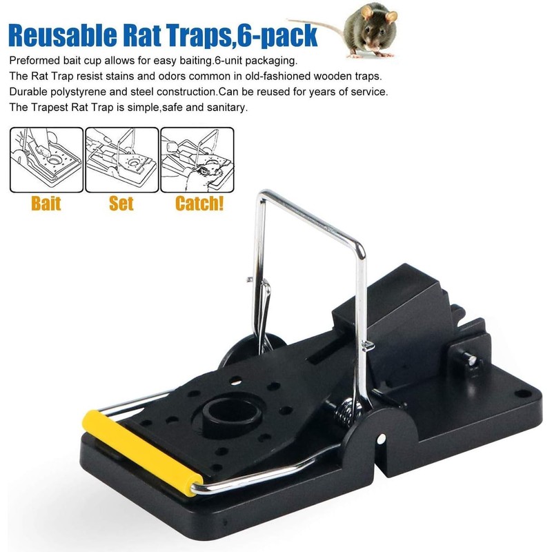 XARK Reusable Mouse Trap, 12 Pack Heavy Duty Reusable Snap
