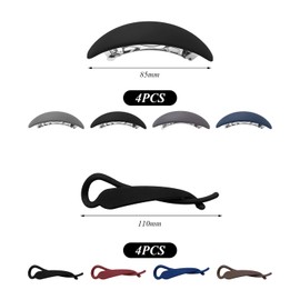4 Pieces Of Curved Hair Clips And 4 Pieces Of Cross Hair Clips, Women'S Hair Accessories, Fashionable And Simple Hair Clips, Hair Fixing Clips, Elegant Hair Clips