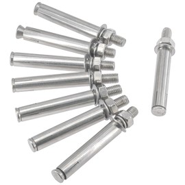 8 PCS 304 Stainless Steel Expansion Bolts – Heavy-Duty Wall and Floor Anchors for Concrete and Brick (M10 × 100mm)