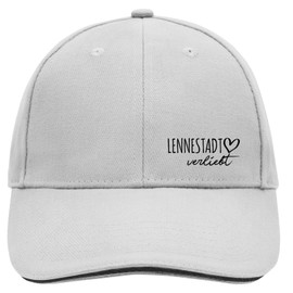 huuraa Cap Lennestadt in Love Gift Unisex Cap Lennestadt Gift Idea, Dark grey/white, Unit size