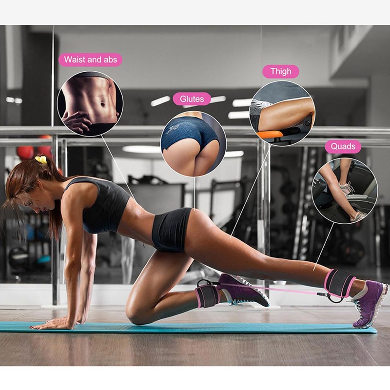2Pcs Ankle Straps for Cable Machines for Kickbacks, Work Out