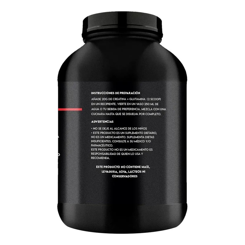 Suplemento Creatina Glutamina Bull Protein 1kg 50servicios